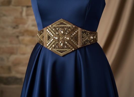 Art Deco Moonstone Belt - Vintage-Inspired Crystal Masterpiece