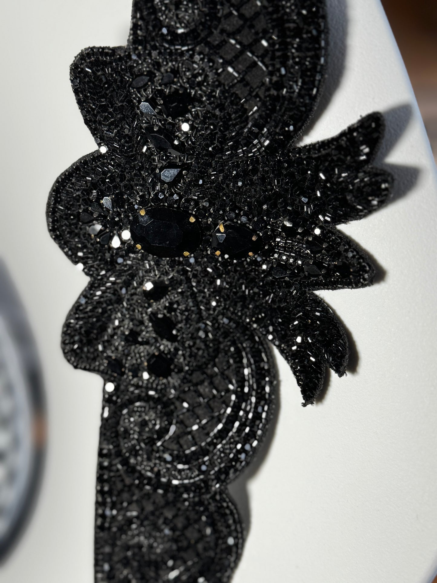 Black Dahlia Crystal Belt - Luxe Beaded Statement Piece