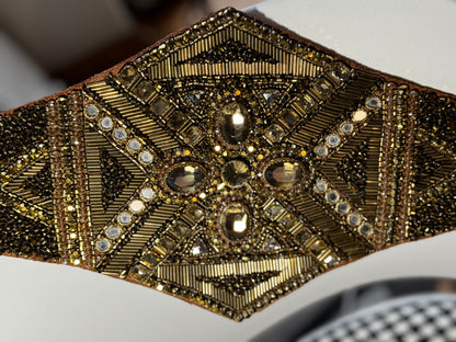 Art Deco Moonstone Belt - Vintage-Inspired Crystal Masterpiece