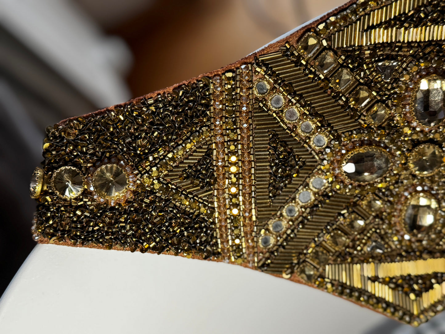 Art Deco Moonstone Belt - Vintage-Inspired Crystal Masterpiece