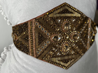 Art Deco Moonstone Belt - Vintage-Inspired Crystal Masterpiece