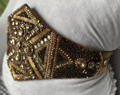 Art Deco Moonstone Belt - Vintage-Inspired Crystal Masterpiece