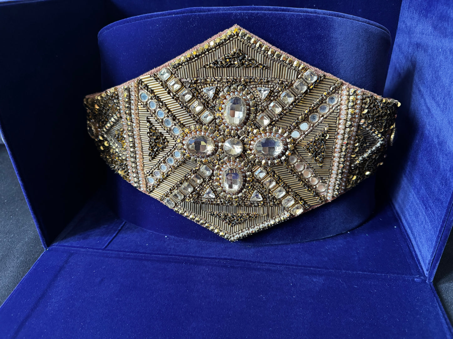 Art Deco Moonstone Belt - Vintage-Inspired Crystal Masterpiece
