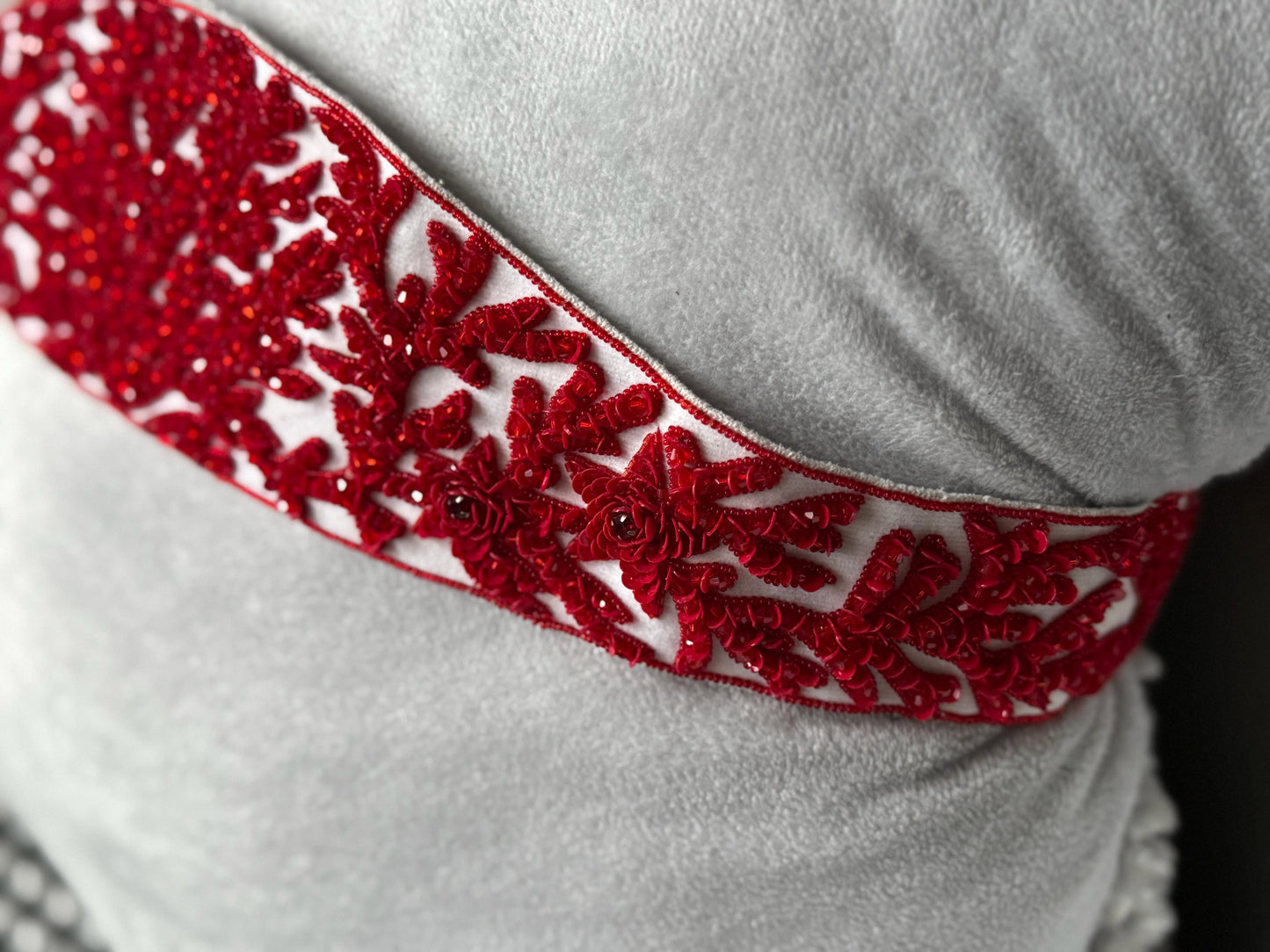 Ruby Romance Belt - Garland of Passion Beaded Sash