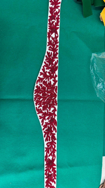 Ruby Romance Belt - Garland of Passion Beaded Sash
